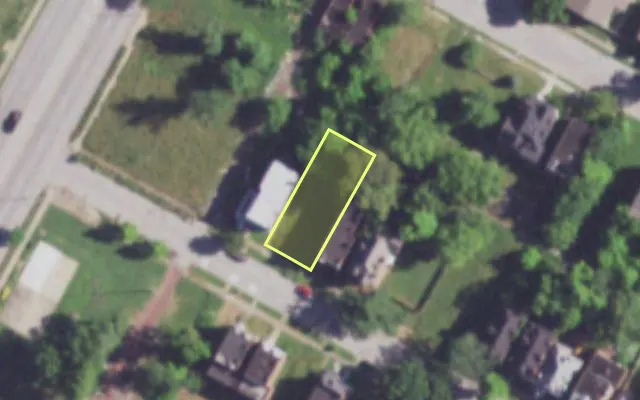Aerial view of 3503 BARRETT ST — vacant lot, St. Louis with approximate parcel outline