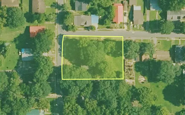 Aerial view of HOT SPRING County parcel 700-01757-000 — Arkansas post-auction with approximate parcel outline