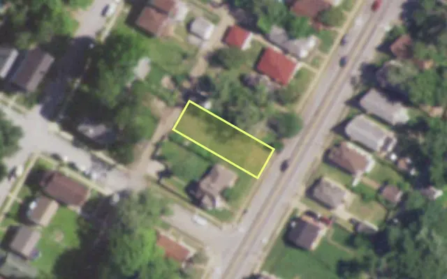 Aerial view of 5605 GOODFELLOW BLVD — vacant lot, St. Louis with approximate parcel outline