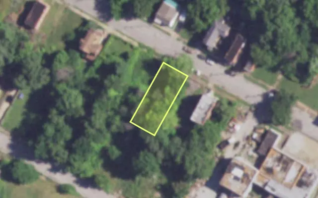 Aerial view of 3934 COTE BRILLIANTE AV — vacant lot, St. Louis with approximate parcel outline