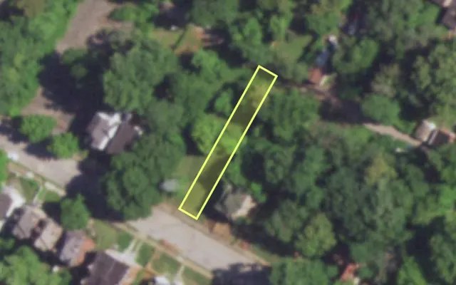 Aerial view of 4829 COTE BRILLIANTE AV — vacant lot, St. Louis with approximate parcel outline