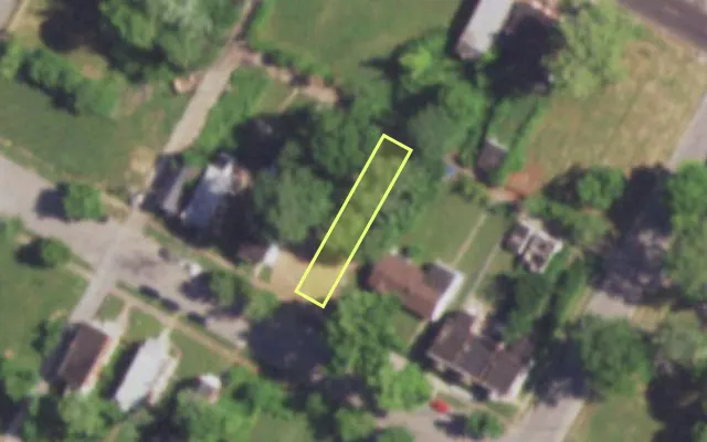 Aerial view of 4637 MAFFITT AV — vacant lot, St. Louis with approximate parcel outline