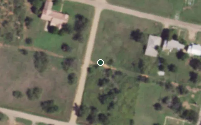 Aerial view of 0.24 acres in Hardeman, TX — 16139; approximate location marked