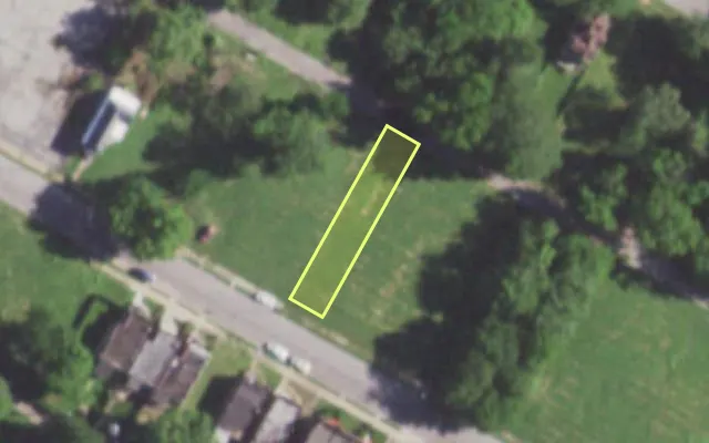 Aerial view of 5705 COTE BRILLIANTE AV — vacant lot, St. Louis with approximate parcel outline
