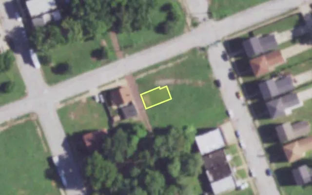 Aerial view of 3937 R N 22ND ST — vacant lot, St. Louis with approximate parcel outline