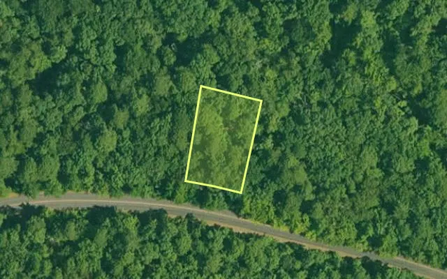 Aerial view of GARLAND County parcel 65135 — Arkansas post-auction with approximate parcel outline