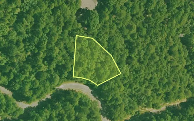 Aerial view of SALINE County parcel 640-00195-000 — Arkansas post-auction with approximate parcel outline