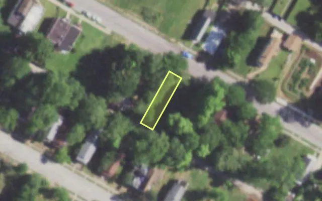 Aerial view of 5714 MAFFITT AV — vacant lot, St. Louis with approximate parcel outline