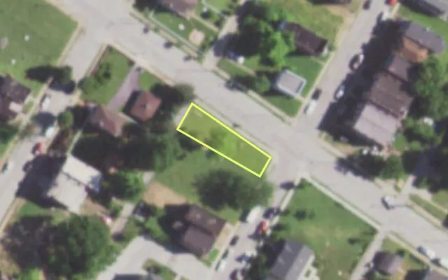 Aerial view of 1399 GRANVILLE PL — vacant lot, St. Louis with approximate parcel outline