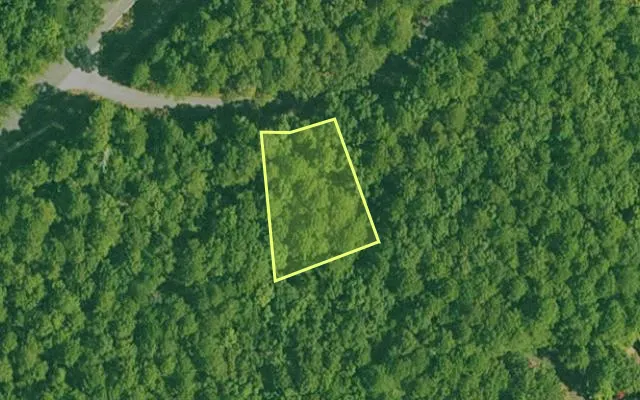 Aerial view of GARLAND County parcel 70667 — Arkansas post-auction with approximate parcel outline