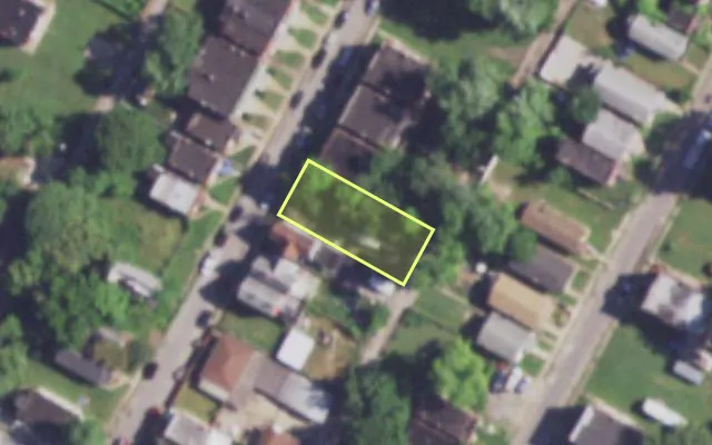 Aerial view of 3046 FAIR AV — vacant lot, St. Louis with approximate parcel outline