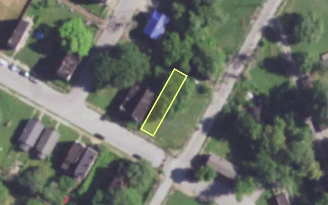 Aerial view of 2907 BAILEY AV — vacant lot, St. Louis with approximate parcel outline