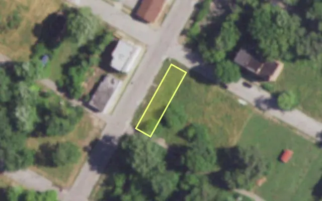 Aerial view of 4284 W NORTH MARKET ST — vacant lot, St. Louis with approximate parcel outline