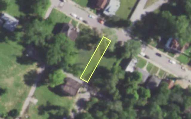 Aerial view of 5360 NORTHLAND AV — vacant lot, St. Louis with approximate parcel outline