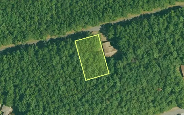 Aerial view of GARLAND County parcel 65105 — Arkansas post-auction with approximate parcel outline