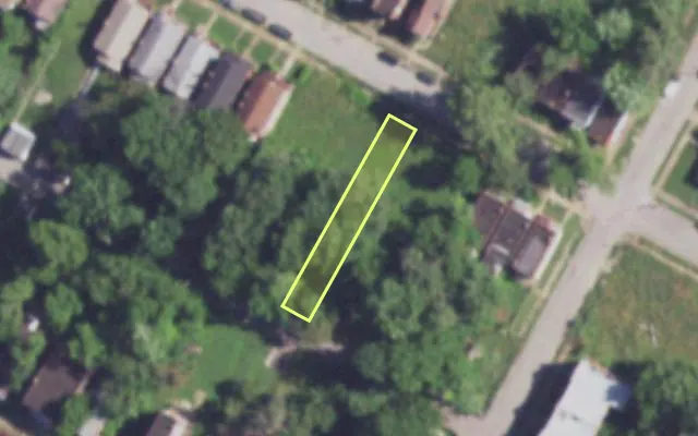 Aerial view of 4212 LEXINGTON AV — vacant lot, St. Louis with approximate parcel outline