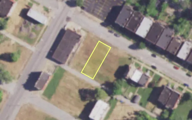 Aerial view of 3856 MAFFITT AV — vacant lot, St. Louis with approximate parcel outline