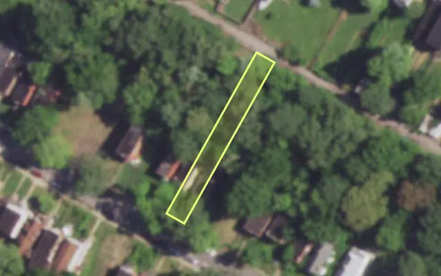 Aerial view of 4767 LEDUC ST — vacant lot, St. Louis with approximate parcel outline