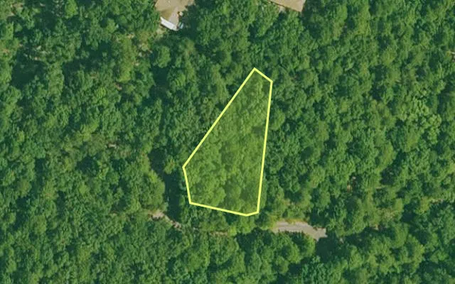 Aerial view of GARLAND County parcel 65986 — Arkansas post-auction with approximate parcel outline