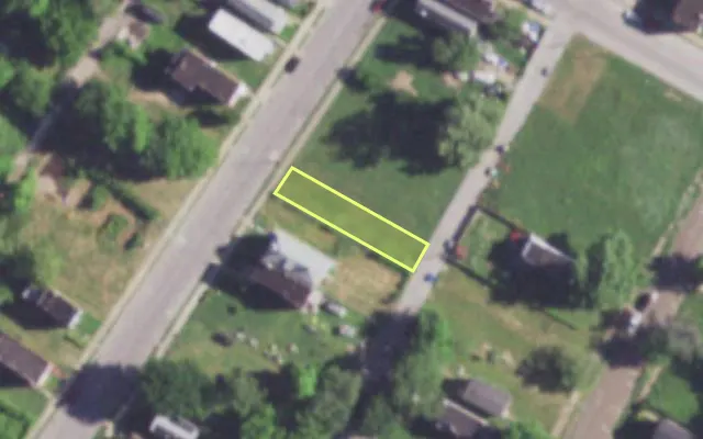 Aerial view of 4240 PRAIRIE AV — vacant lot, St. Louis with approximate parcel outline