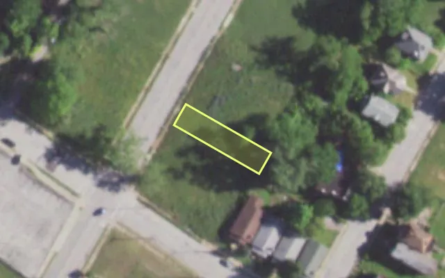 Aerial view of 1410 GOODFELLOW BLVD — vacant lot, St. Louis with approximate parcel outline