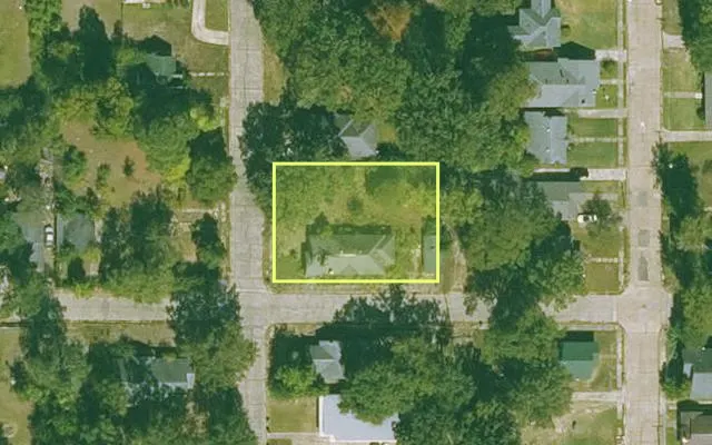 Aerial view of JEFFERSON County parcel 930-55236-000 — Arkansas post-auction with approximate parcel outline