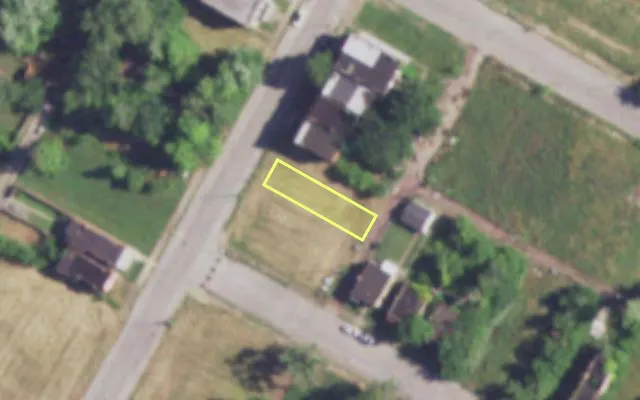 Aerial view of 1806 N SARAH ST — vacant lot, St. Louis with approximate parcel outline