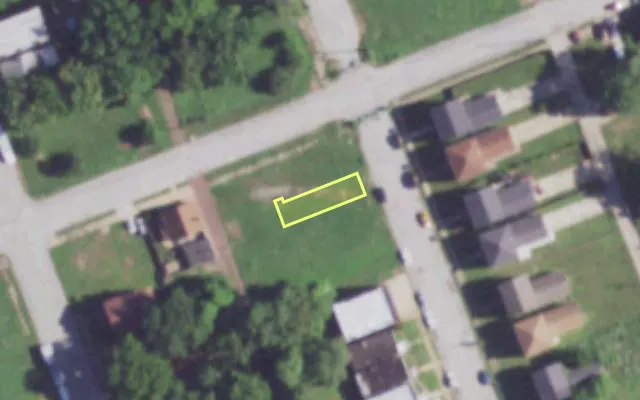 Aerial view of 3937 N 22ND ST — vacant lot, St. Louis with approximate parcel outline
