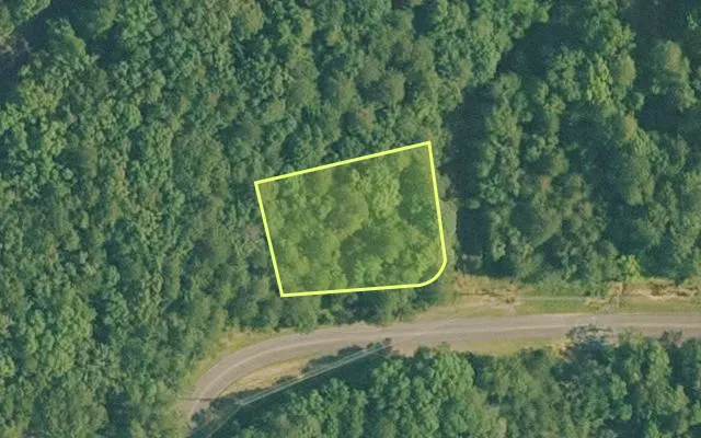 Aerial view of VAN BUREN County parcel 4400-07107-0000 — Arkansas post-auction with approximate parcel outline