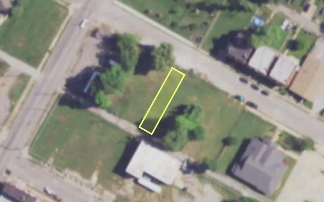 Aerial view of 3854 ST FERDINAND AV — vacant lot, St. Louis with approximate parcel outline