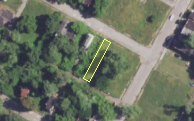 Aerial view of 4210 COTE BRILLIANTE AV — vacant lot, St. Louis with approximate parcel outline