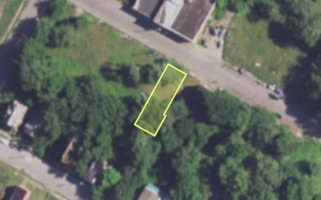 Aerial view of 3944 GARFIELD AV — vacant lot, St. Louis with approximate parcel outline