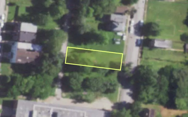 Aerial view of 1203 BAYARD AV — vacant lot, St. Louis with approximate parcel outline