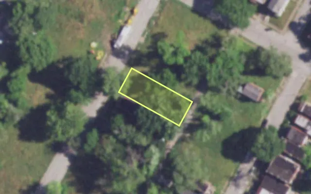 Aerial view of 3136 NEW ASHLAND PL — vacant lot, St. Louis with approximate parcel outline
