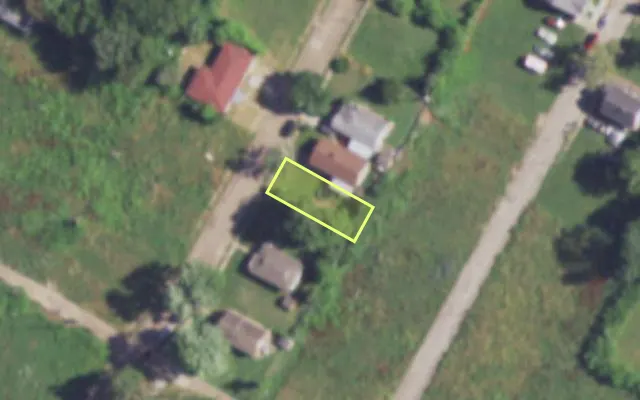 Aerial view of 3036 CLARENCE AV — vacant lot, St. Louis with approximate parcel outline
