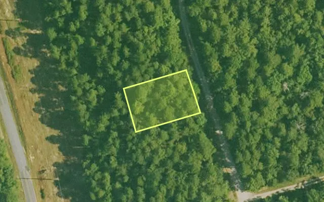 Aerial view of SALINE County parcel 500-00027-000 — Arkansas post-auction with approximate parcel outline