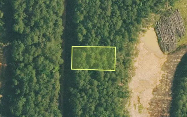 Aerial view of VAN BUREN County parcel 4500-02399-0000 — Arkansas post-auction with approximate parcel outline