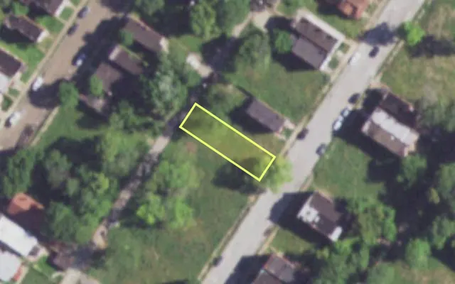Aerial view of 4229 LINTON AV — vacant lot, St. Louis with approximate parcel outline
