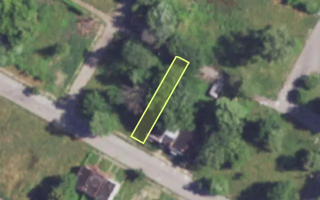 Aerial view of 4231 LABADIE AV — vacant lot, St. Louis with approximate parcel outline