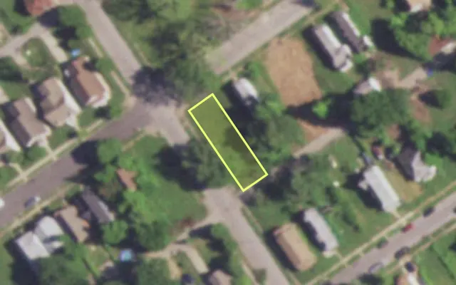 Aerial view of 4900 BEACON AV — vacant lot, St. Louis with approximate parcel outline