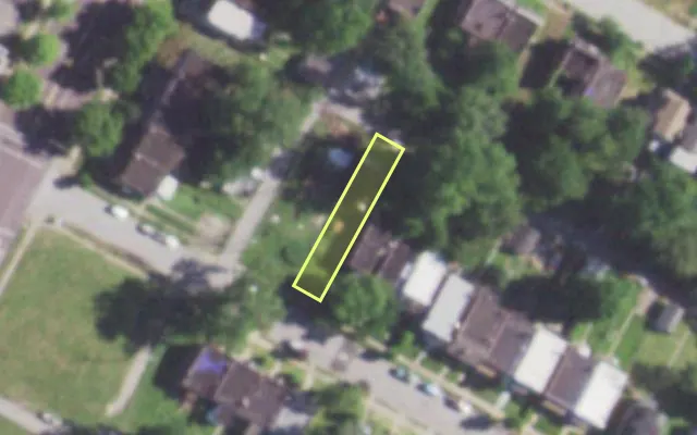 Aerial view of 5255 MAFFITT AV — vacant lot, St. Louis with approximate parcel outline