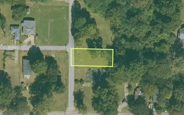 Aerial view of MISSISSIPPI County parcel 305-06322-000 — Arkansas post-auction with approximate parcel outline