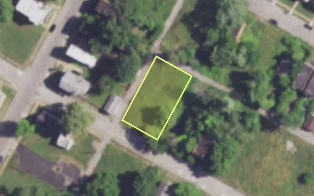 Aerial view of 4237 COTE BRILLIANTE AV — vacant lot, St. Louis with approximate parcel outline