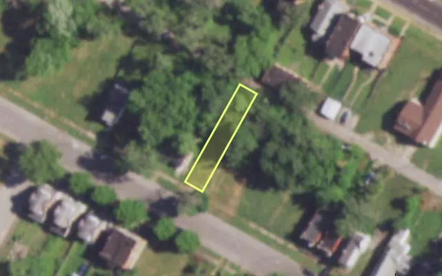 Aerial view of 4579 MAFFITT AV — vacant lot, St. Louis with approximate parcel outline