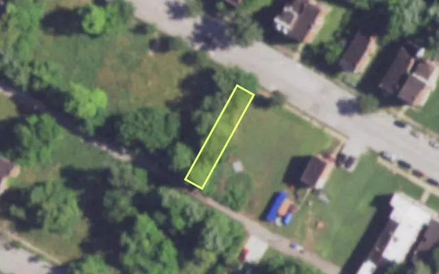 Aerial view of 3966 COOK AV — vacant lot, St. Louis with approximate parcel outline