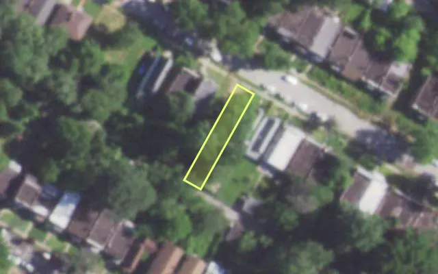 Aerial view of 5144 TERRY AV — vacant lot, St. Louis with approximate parcel outline