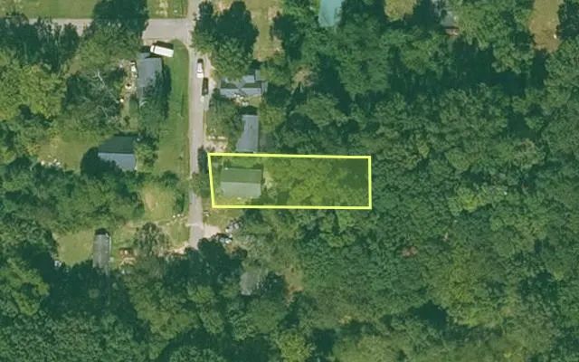 Aerial view of BRADLEY County parcel 732-00028-000 — Arkansas post-auction with approximate parcel outline