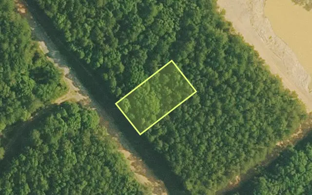 Aerial view of VAN BUREN County parcel 4400-22369-0000 — Arkansas post-auction with approximate parcel outline