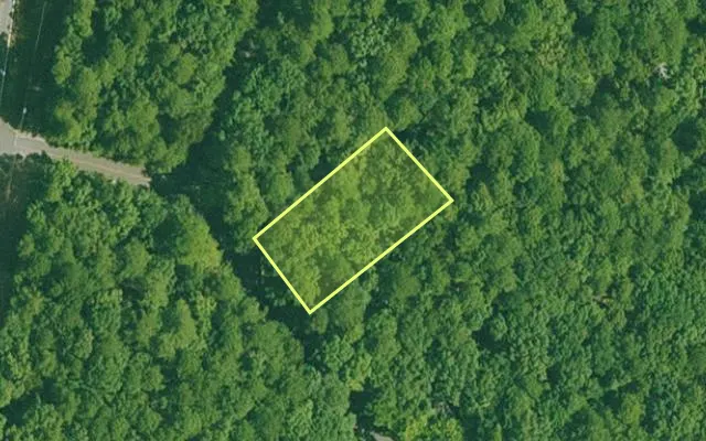 Aerial view of GARLAND County parcel 74021 — Arkansas post-auction with approximate parcel outline