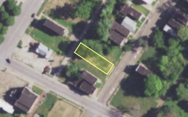 Aerial view of 4309 COLLEGE AV — vacant lot, St. Louis with approximate parcel outline